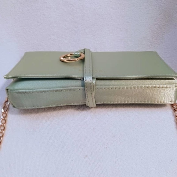 BVGARI with BOX CROSSBODY Authentic Satin Clutch Handbag w added 2 Gold … - Picture 8 of 16